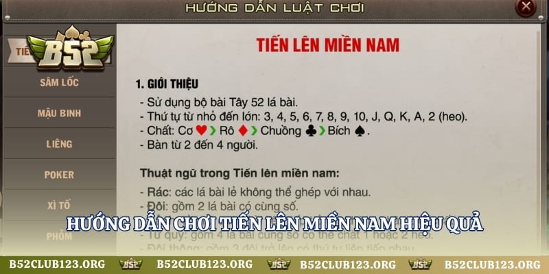 Hướng dẫn chơi Tiến Lên Miền Nam hiệu quả